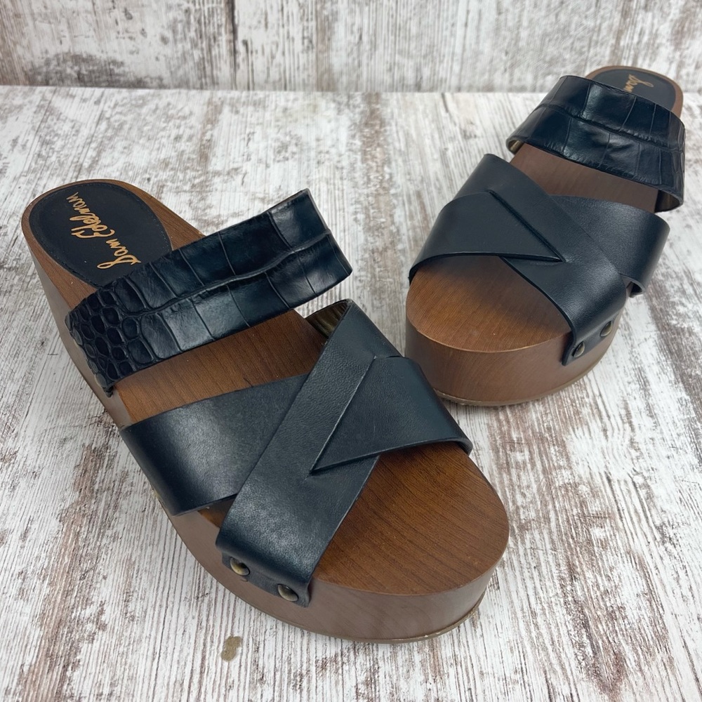 SAM EDELMAN Bane Platform Leather Sandals